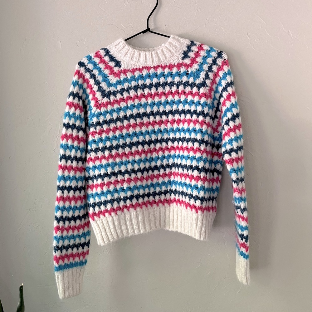 ZARA MULTI STRIPE SWEATER M